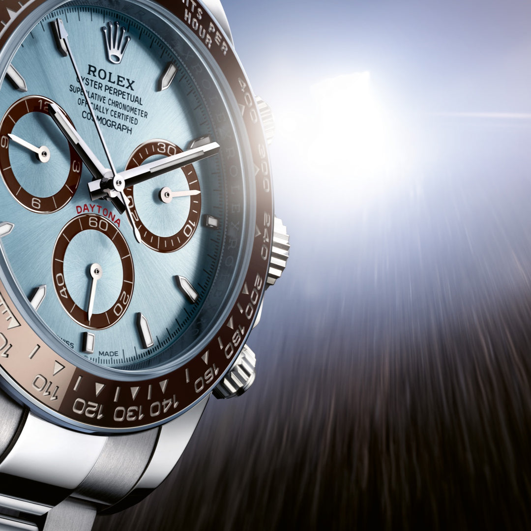 Rolex Cosmograph Daytona bei Juwelier Krebber in Mönchengladbach in eisblau