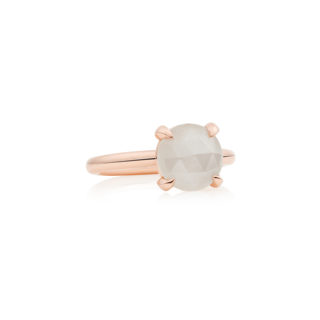 Damenring von Bron aus der Catch-Kollektion mit der Referenz 8RR4782MWB aus Roségold mit einem weißem Mondstein