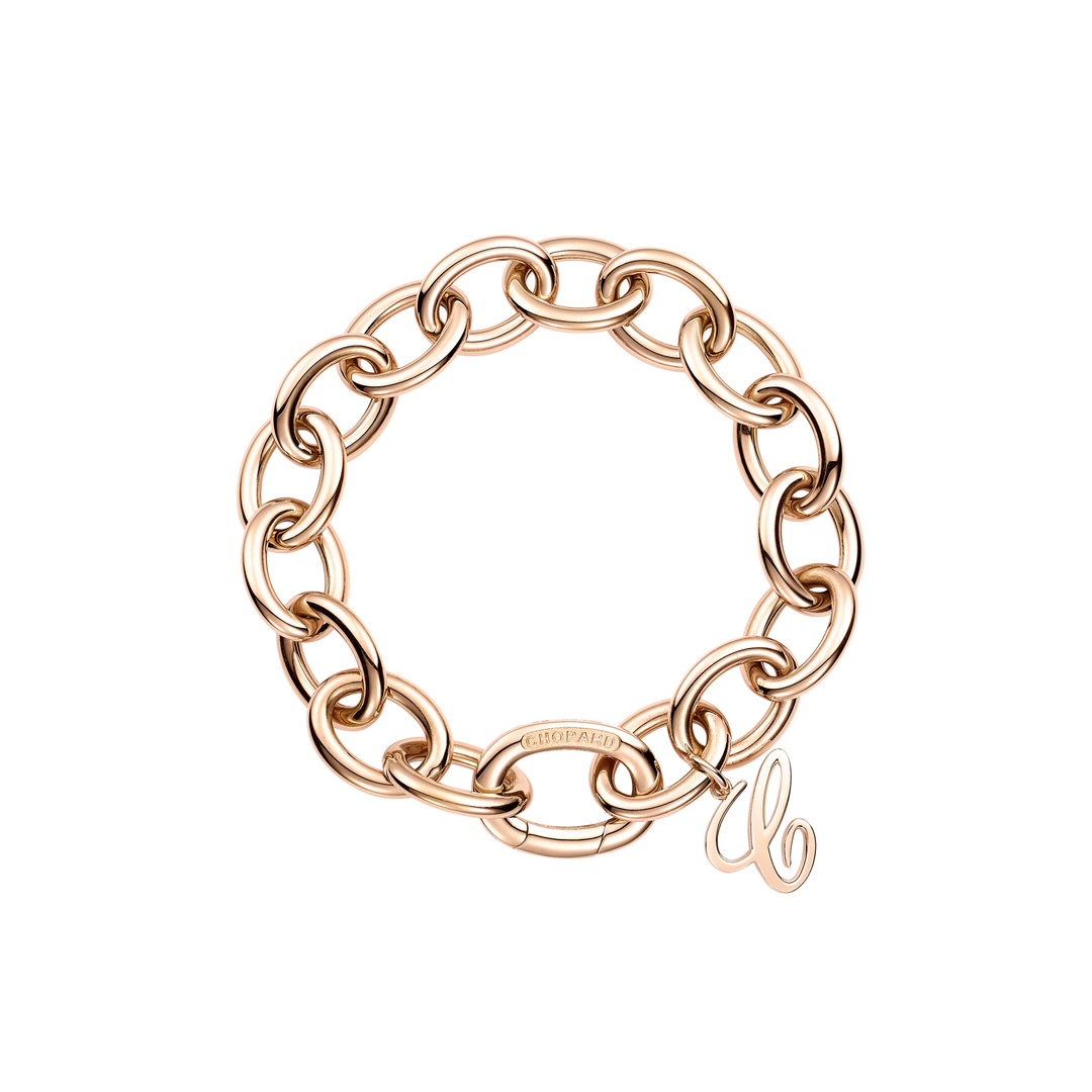 Chopard Armband Les Chaines , Luxuriöse Gliederarmband aus großen Roségold Elementen.
