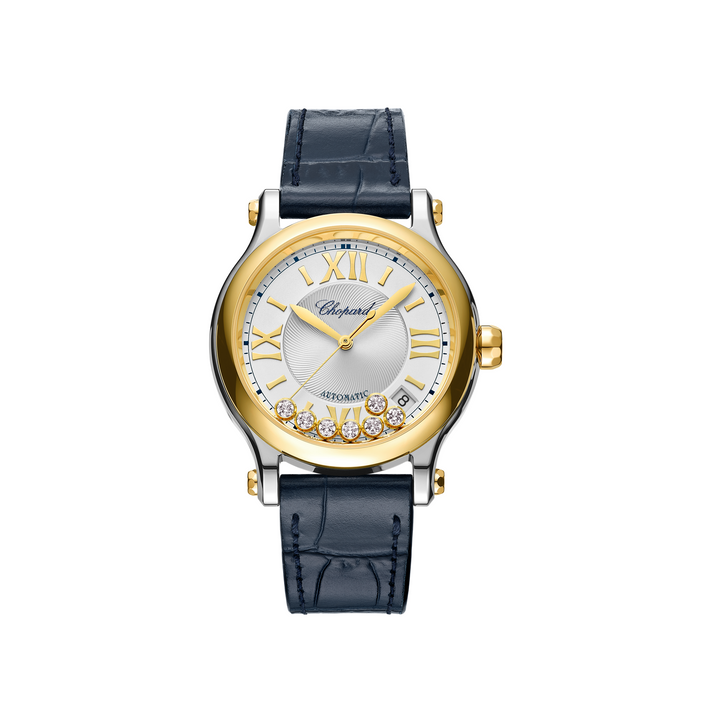 Chopard - Happy Sport - 278559-4001 – Automatikwerk – silber, blau - 36 mm - Damenuhr