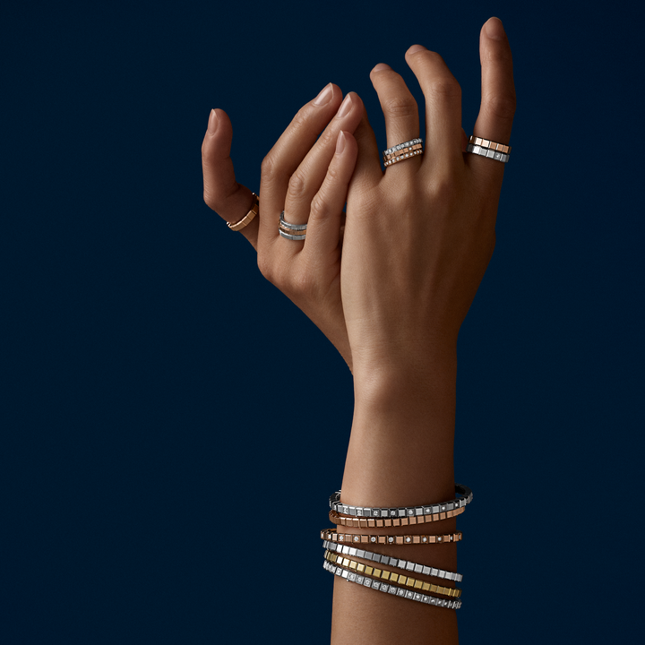 Damenring von Chopard aus der Ice Cube-Kollektion mit der Referenz 829834-1069 aus Weißgold mit einem Diamanten Ice Cube Set