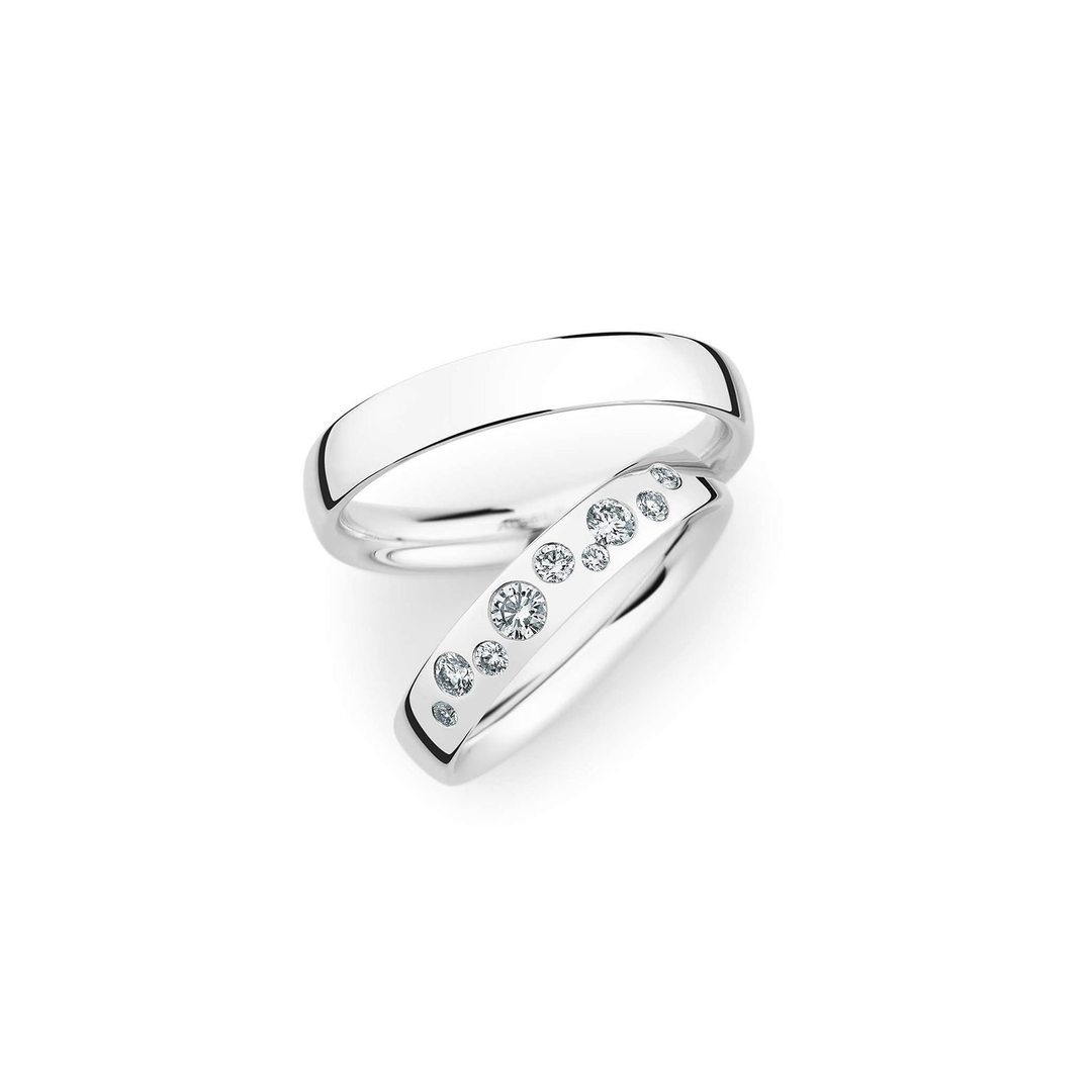 Christian Bauer - Trauringe - 0245432 - 0280092 - Weißgold - Diamanten - Trauringe