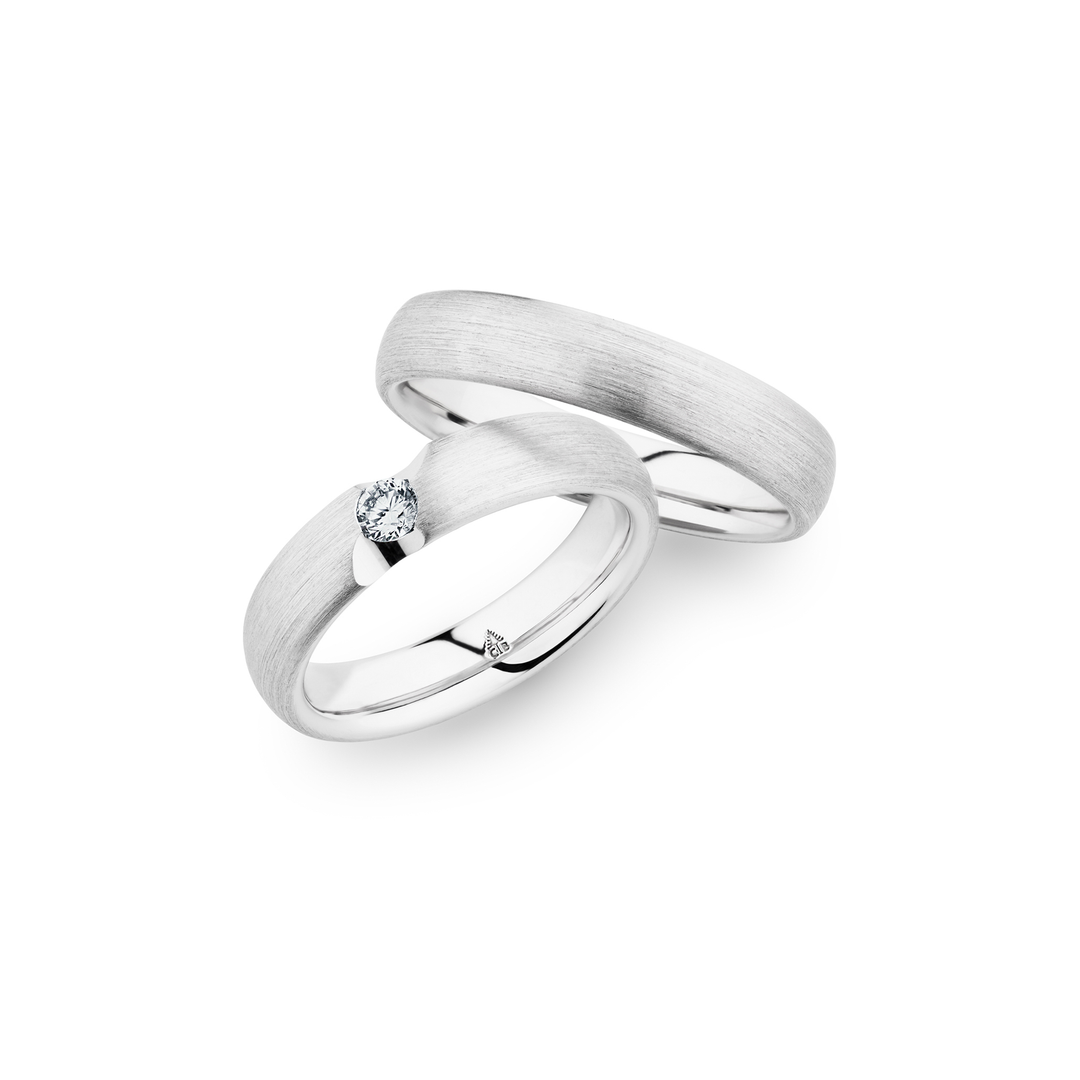 Christian Bauer - Trauringe - 0241677 - 0280143 - Weißgold - Diamant - Trauringe