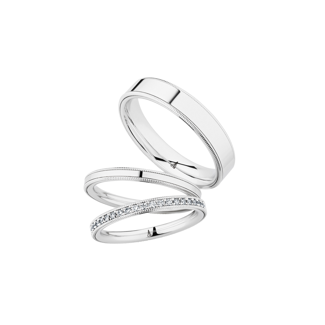 Christian Bauer - Trauringe mit Memoirering- 0274663 - 0274451 - 0247095 - Weißgold - Diamanten - Trauringe