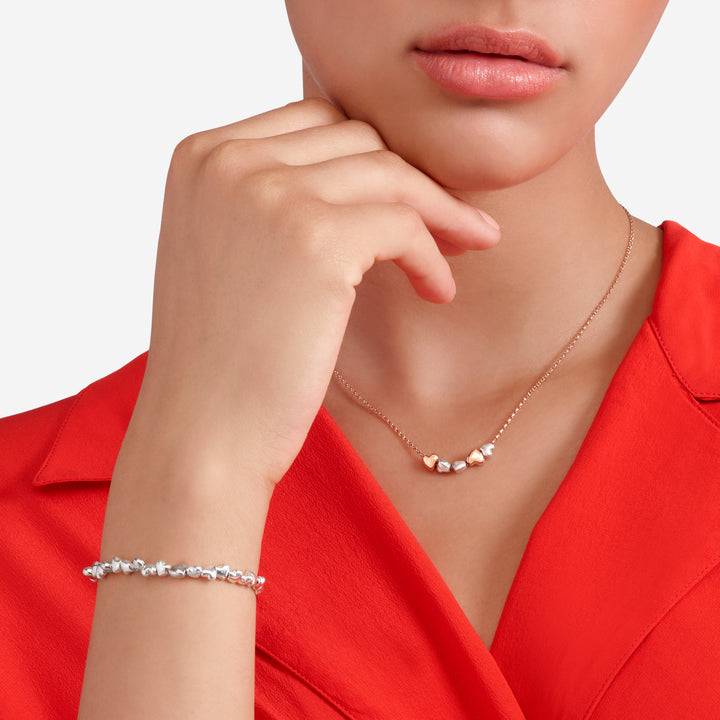 DoDo Halskette Herz – DCC5000_HEART_0009A –  Roségold, Silber – Armband für Damen