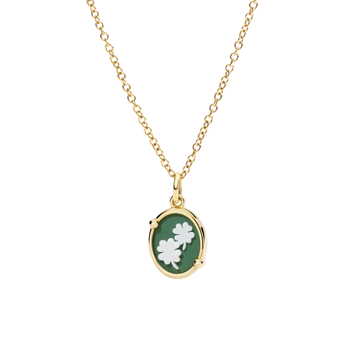 DoDo Anhänger - Vierblättriges Kleblatt - DMC5016_CAMEO_VE09G - Gelbgold - Glücksbringer