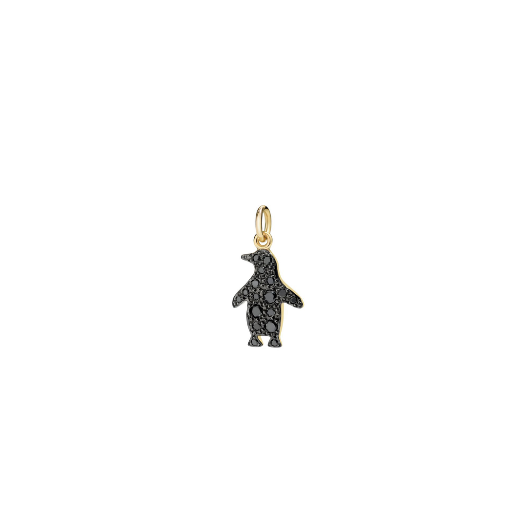 DoDo Anhänger Pinguin - Gelbgold - schwarze Diamanten - Anhänger für Damen