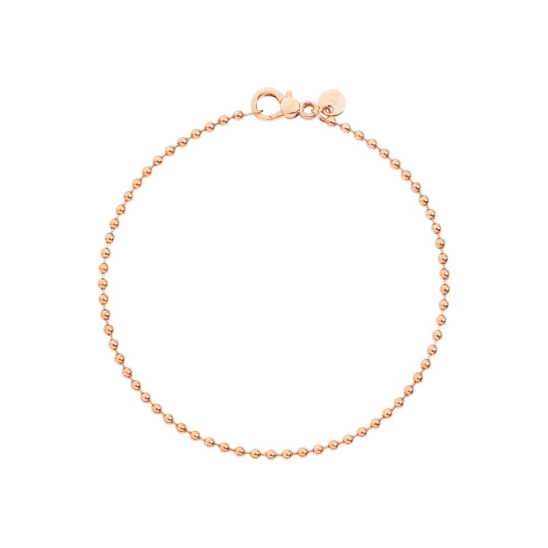 Armband Bollicine aus 9-karätigem Roségold mit Plättchen aus 9-karätigem Roségold