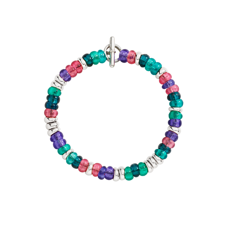 DoDo Armband - Rondelle – DBC5004_RONDE_VI0AG – Silber, recyceltem Plastik – Armband für Herren- und Damen