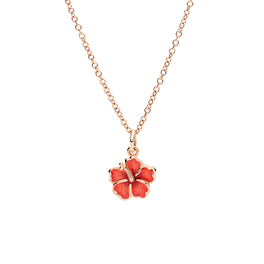 DoDo Anhänger - Hibiskusblüte aus Roségold und Emaile – DMC5005_HIBIS_EAR9R – Roségold, Emaile – Anhänger für Damenbei Juwelier Krebber