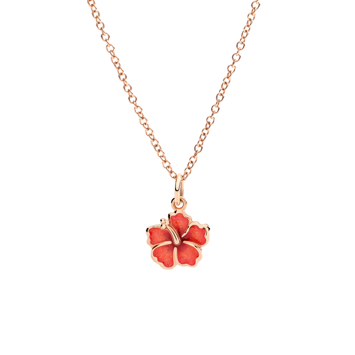 DoDo Anhänger - Hibiskusblüte aus Roségold und Emaile – DMC5005_HIBIS_EAR9R – Roségold, Emaile – Anhänger für Damenbei Juwelier Krebber