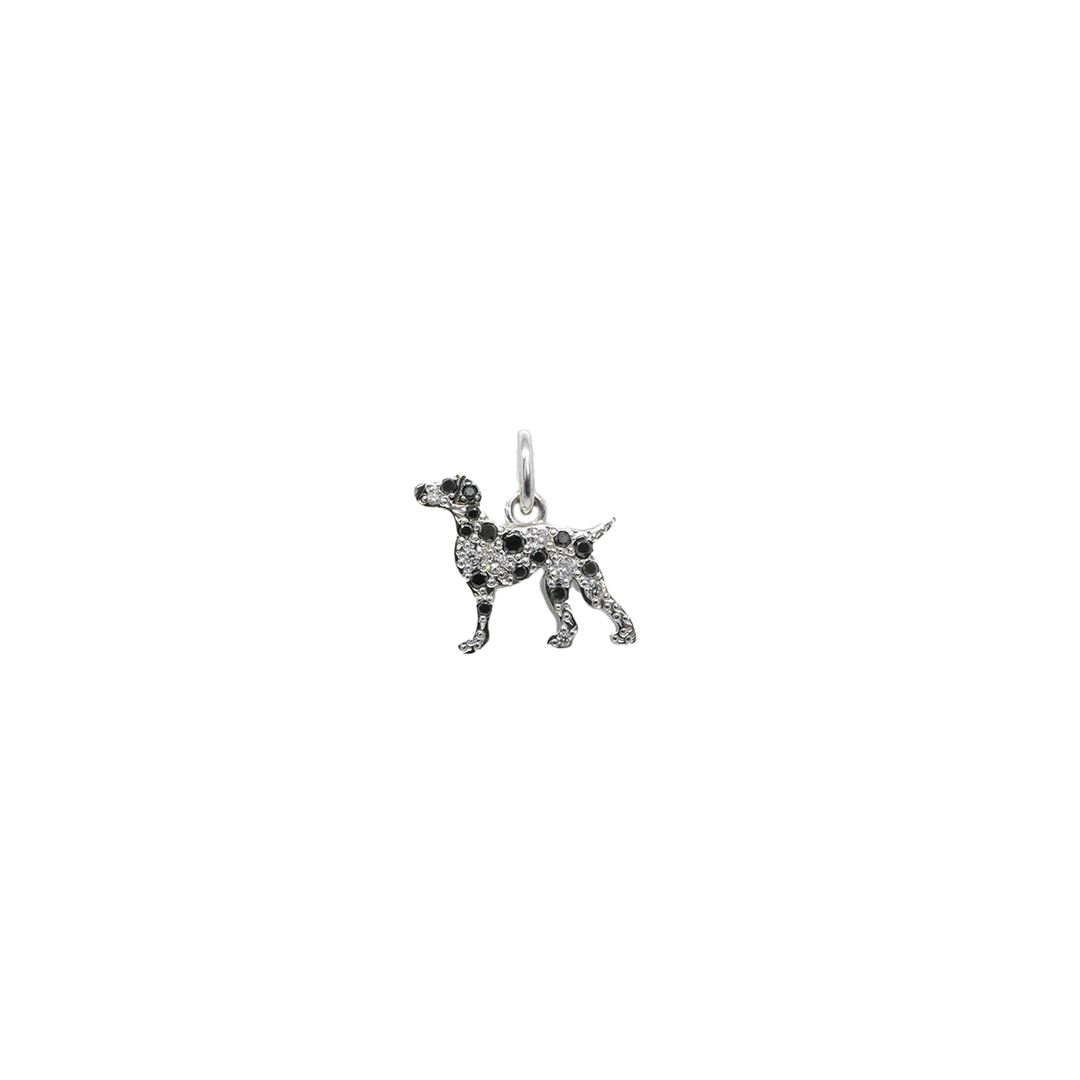 DoDo Hunde Anhänger Dalmatiner aus Weißgold und Diamanten D16DAGOB/B/BB