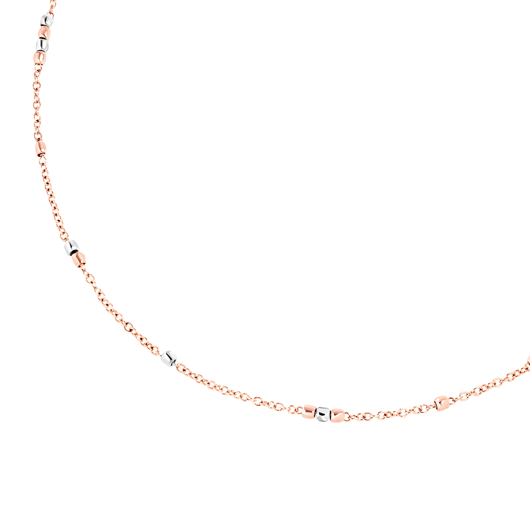 DoDo Halskette Mini Granelli – DCC4000_GRANX_0009A – Roségold und silber - Halskette für Damen