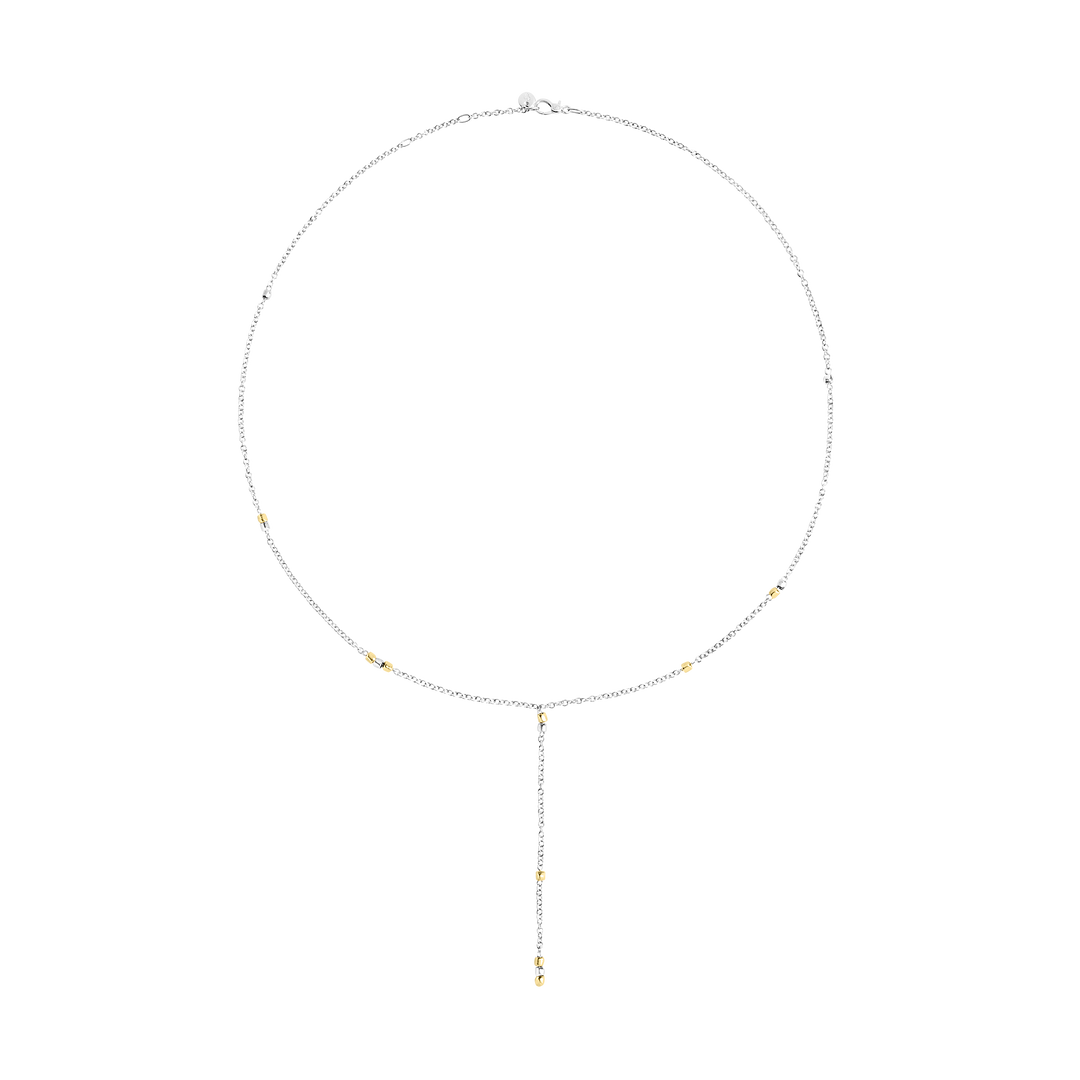 DoDo Halskette Lariat Granelli – DCC4000_GRANX_0009A –  Gelbgold und silber - Halskette für Damen