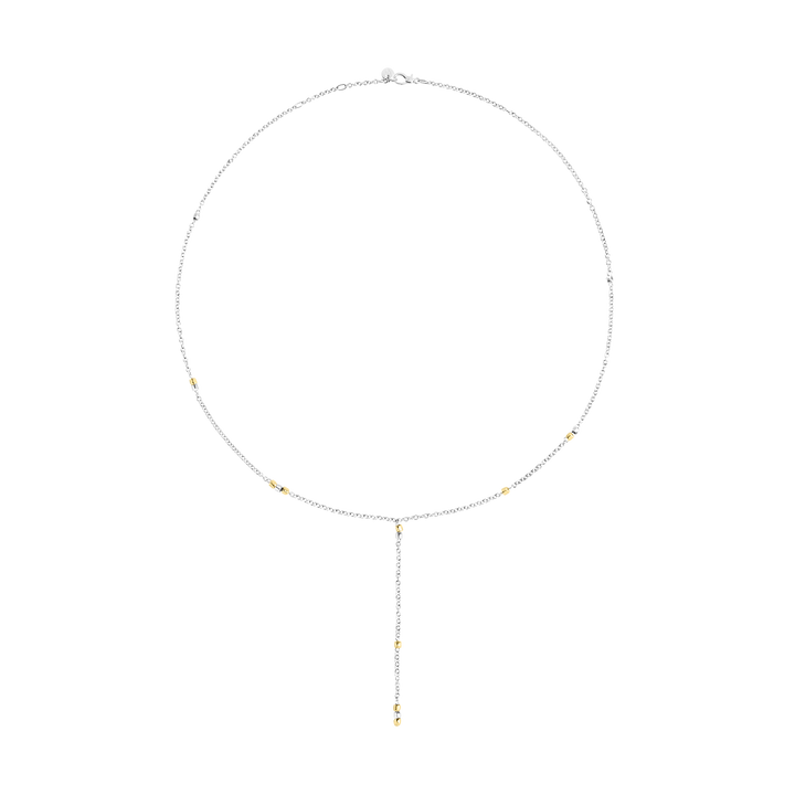 DoDo Halskette Lariat Granelli – DCC4000_GRANX_0009A –  Gelbgold und silber - Halskette für Damen