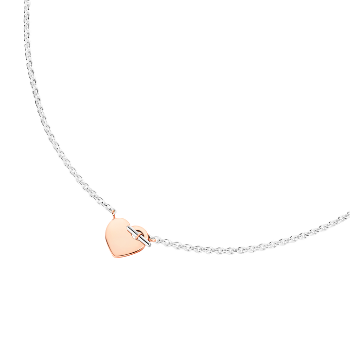 DoDo Halskette - Mini-Herz – DCC4002_HEART_0009A – Roségold und Silber - Halskette für Damen 