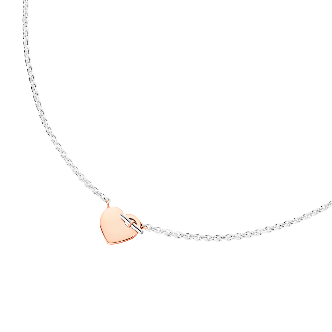 DoDo Halskette - Mini-Herz – DCC4002_HEART_0009A – Roségold und Silber - Halskette für Damen