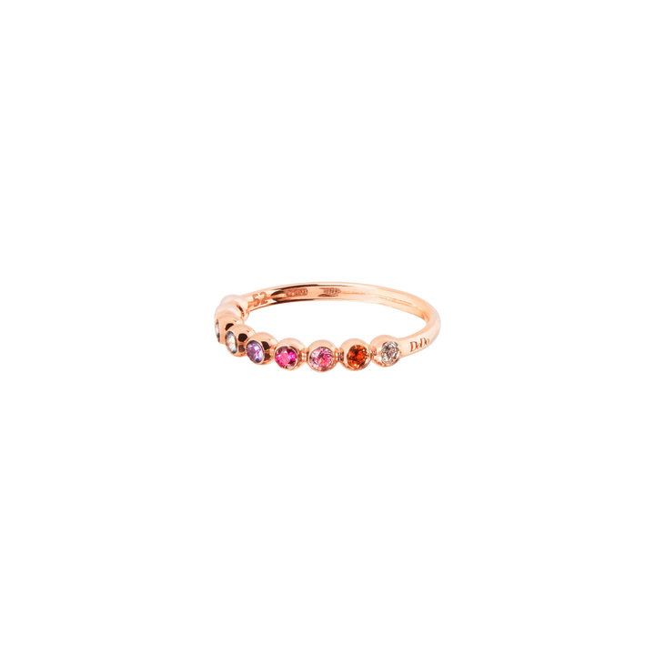 DoDo Ring Bollicine – DAC3005_BOLLI_VA09R – Roségold – Farbsteine - Damenring - mit zahlreichen Farbsteinen wie Saphire