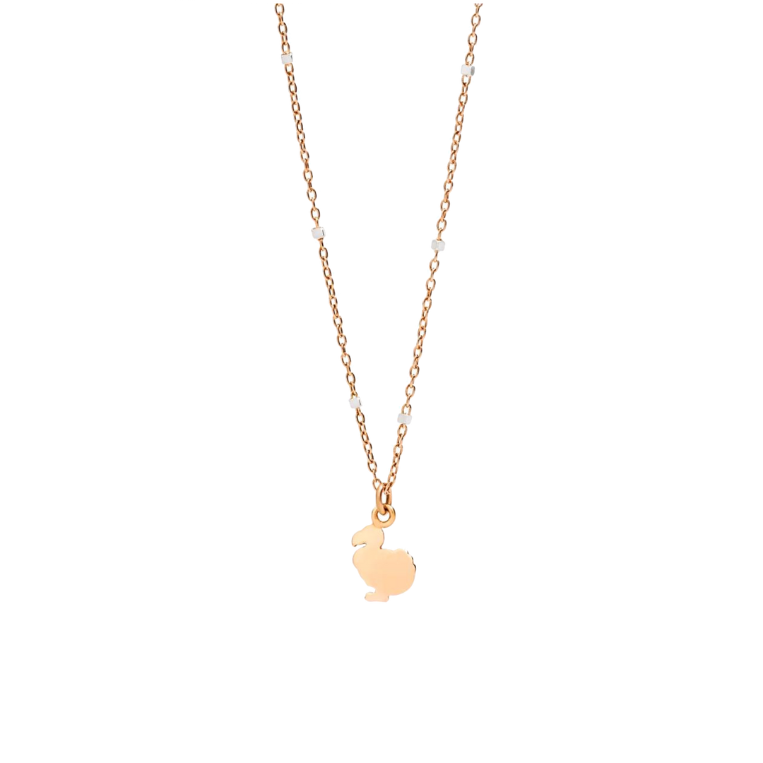 Dodo Halskette DCB9002-DODOX_0009R mit Mini Dodo Anhänger aus Roségold