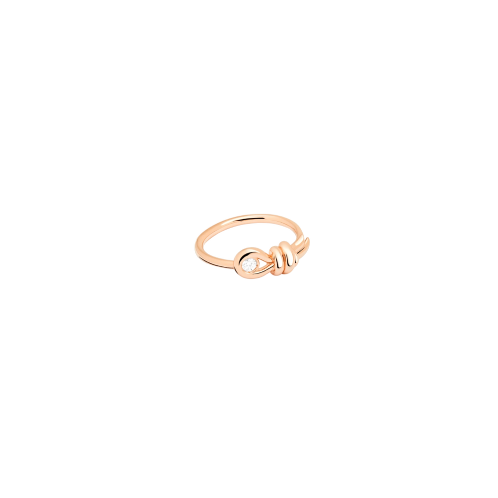 Dodo Ring Nodo DAC3010_KNOT0_DB09R im Knoten Design aus Roségold und einem Diamanten