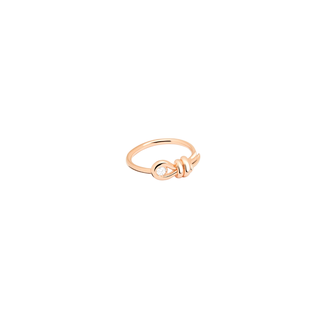 Dodo Ring Nodo DAC3010_KNOT0_DB09R im Knoten Design aus Roségold und einem Diamanten