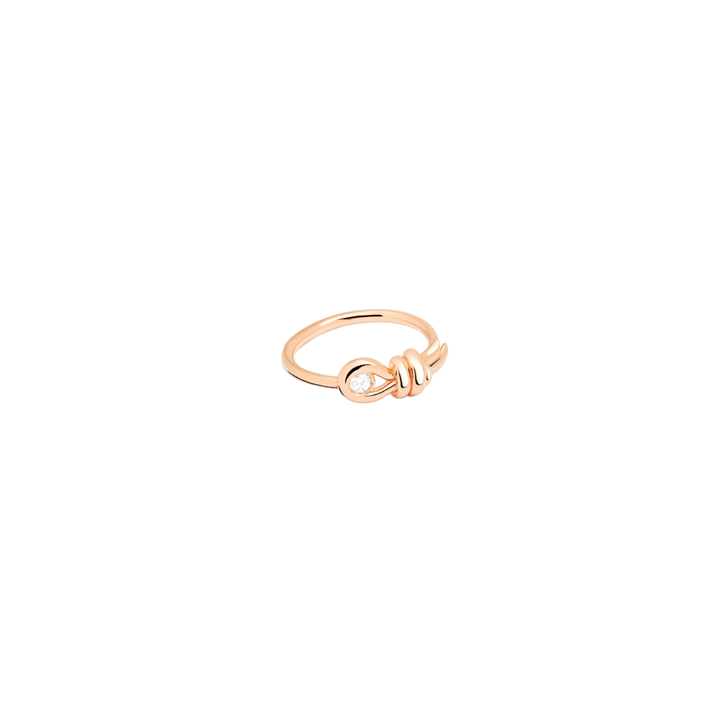 Dodo Ring Nodo DAC3010_KNOT0_DB09R im Knoten Design aus Roségold und einem Diamanten