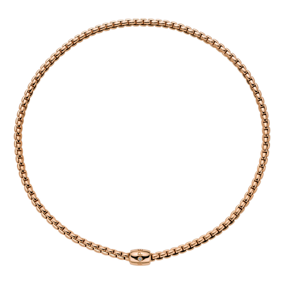 FOPE Eka Kette – 07F01CX_BB_R_XRX – Roségold – Diamant- Halskette für Damen