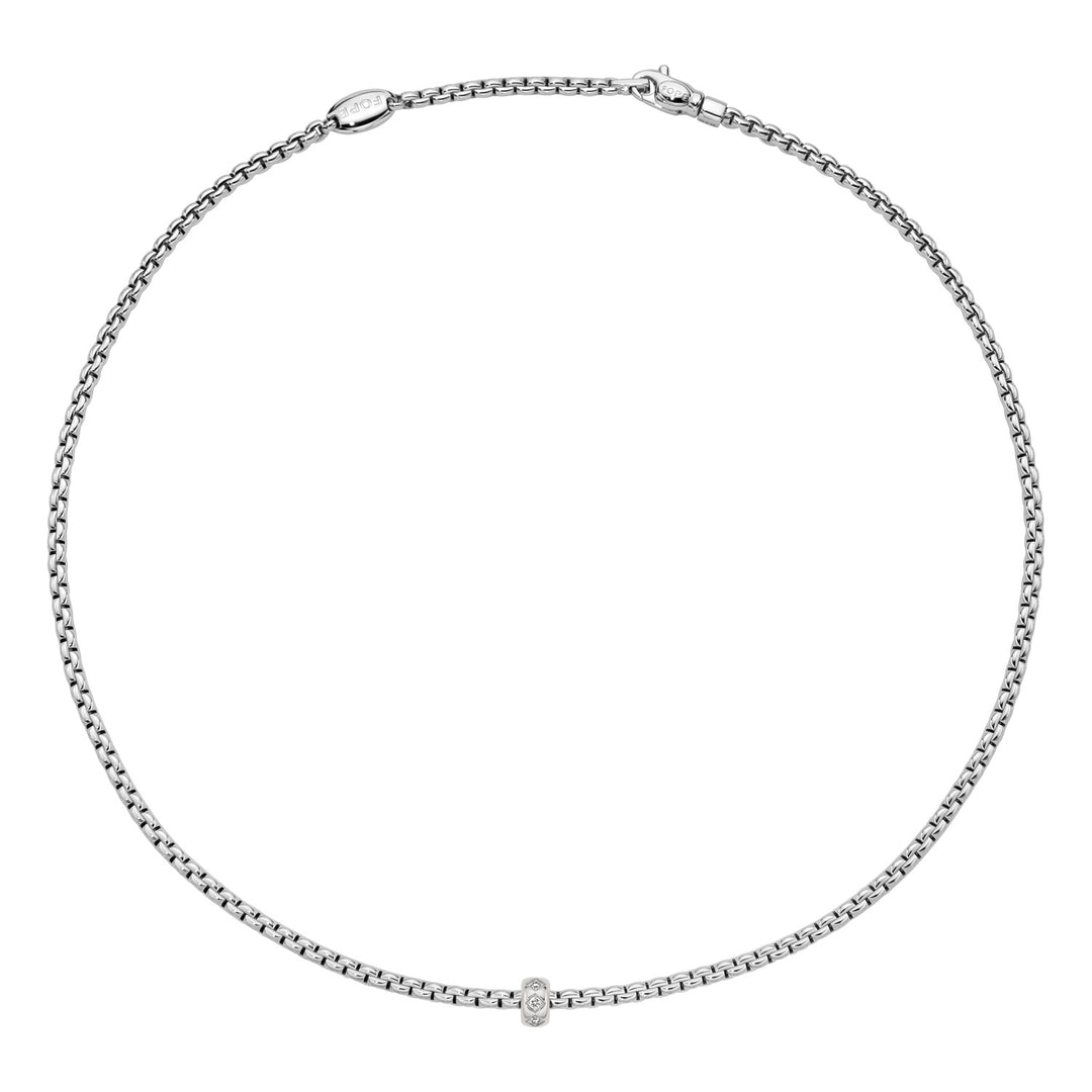 FOPE Eka Kette – 73101CX_BB_B_XBX – Weißgold – Diamanten- Halskette für Damen