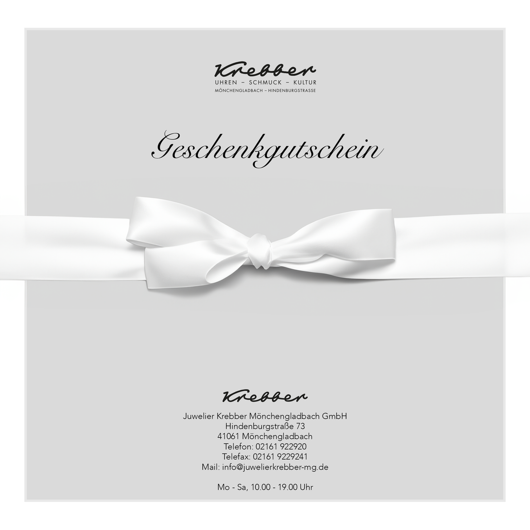 Geschenkgutschein von Juwelier Krebber