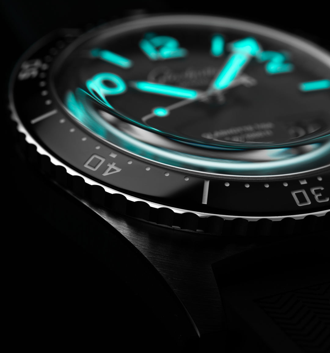 Glashütte Original - SeaQ Panoramadatum - 1-36-13-01-80-33 – Automatikwerk – schwarz - 43,20 mm - Herrenuhr mit drehbarer Lünette