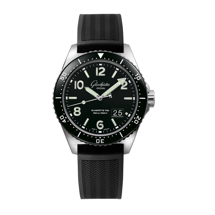 Glashütte Original - SeaQ Panoramadatum - 1-36-13-01-80-33 – Automatikwerk – schwarz - 43,20 mm - Herrenuhr