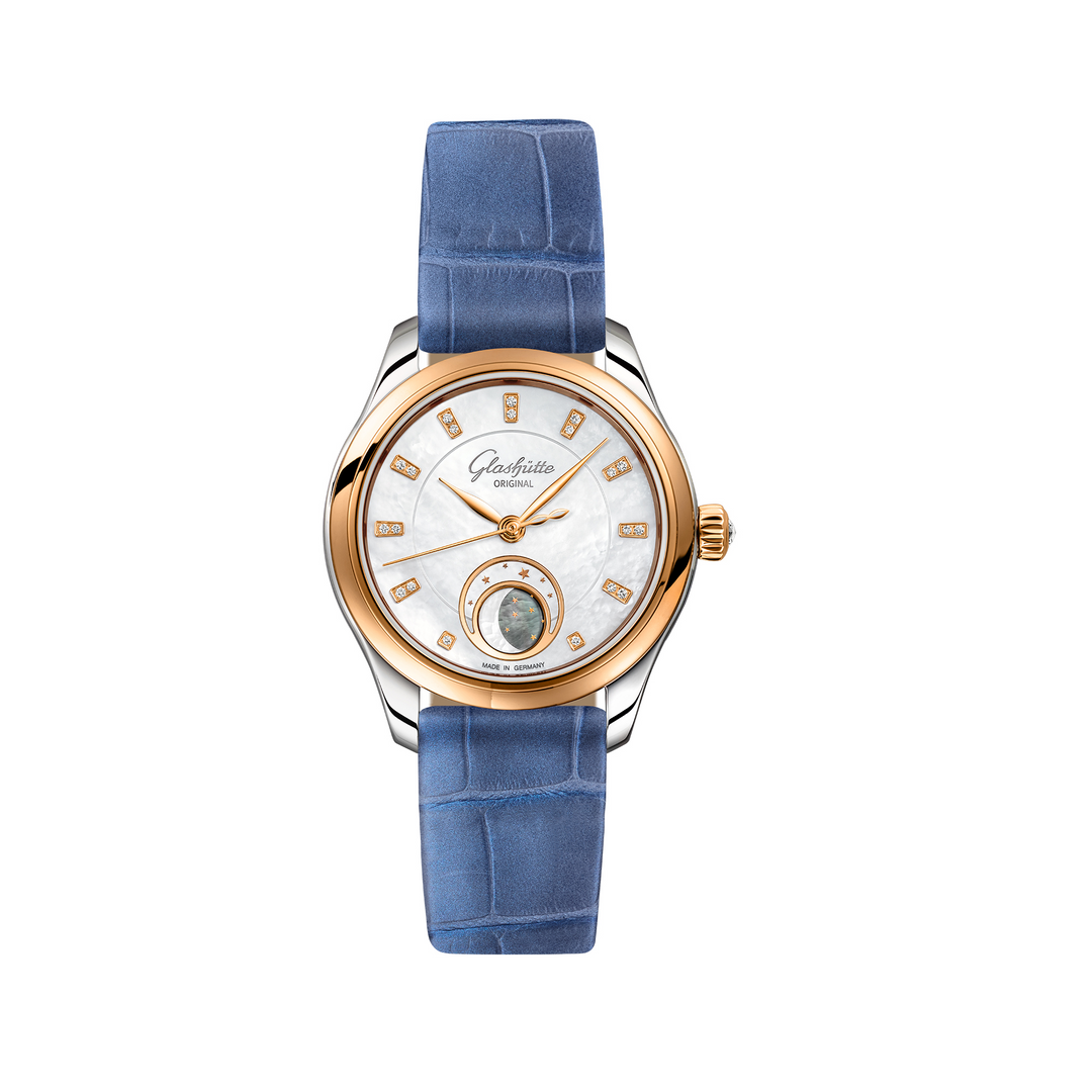 Glashütte Original - Serenade Luna - 1-35-14-01-06-04 – Automatikwerk – Perlmutt - 32,5 mm - Damenuhr