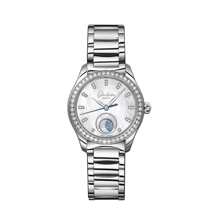 Glashütte Original - Serenade Luna – 1-35-14-02-12-14 - Automatikwerk – weiß - 32,5 mm - Damenuhr