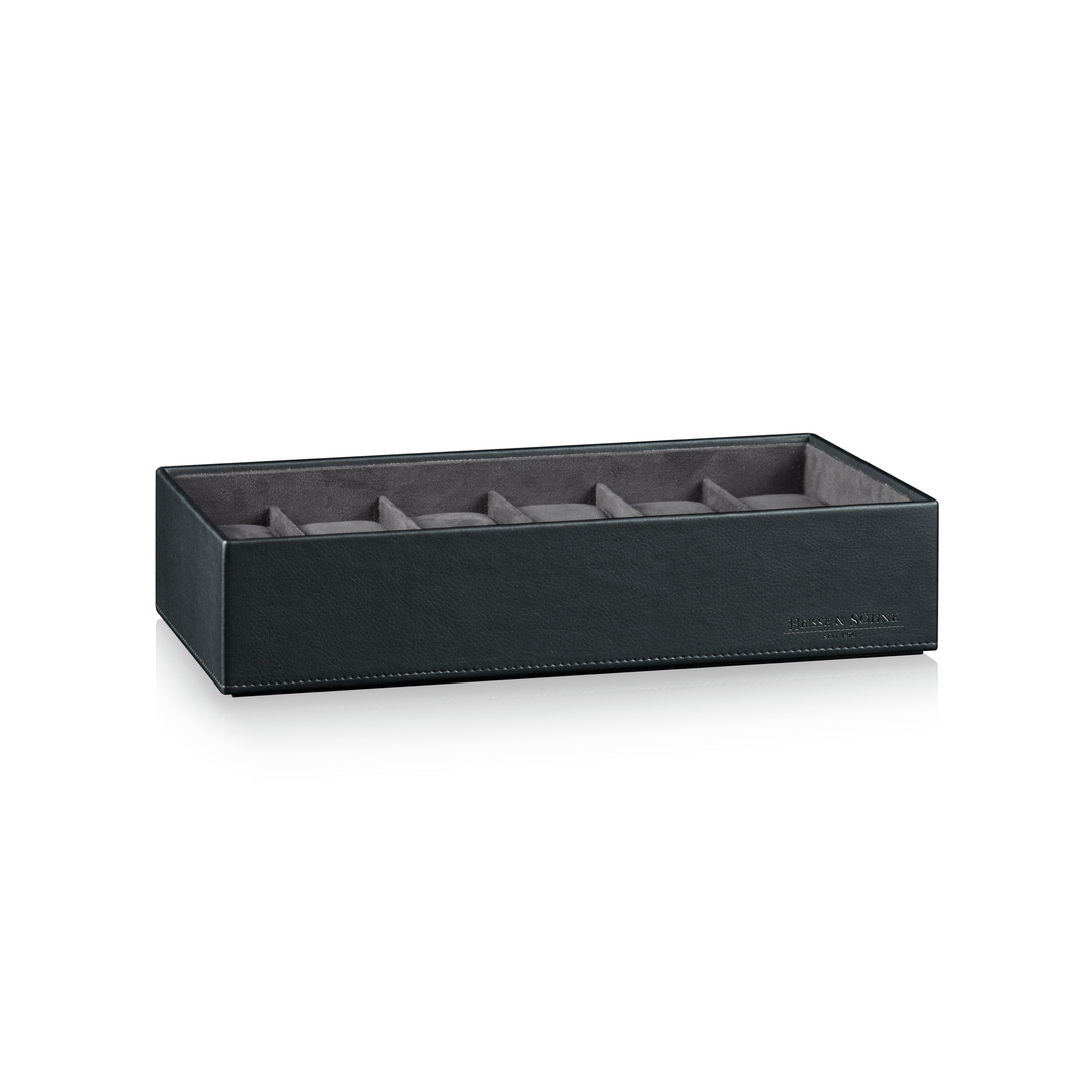 Heisse & Söhne - Uhrenbox Mirage XL – 70019-124.37 – Leder schwarz – Uhrenaufbewahrung