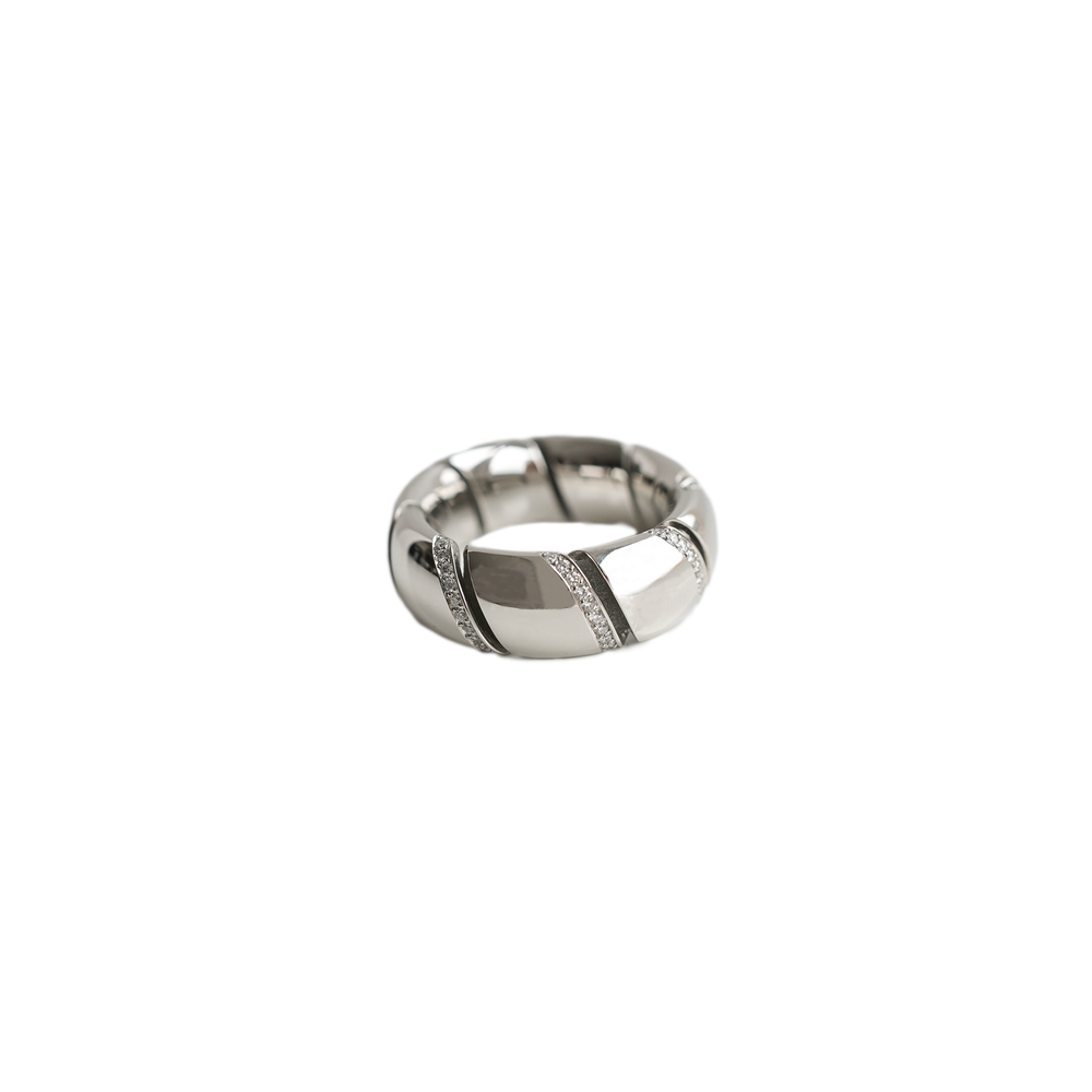 Henrich & Denzel - Loop Ring – P7002.04/0 – Weißgold – Diamanten- Damenring