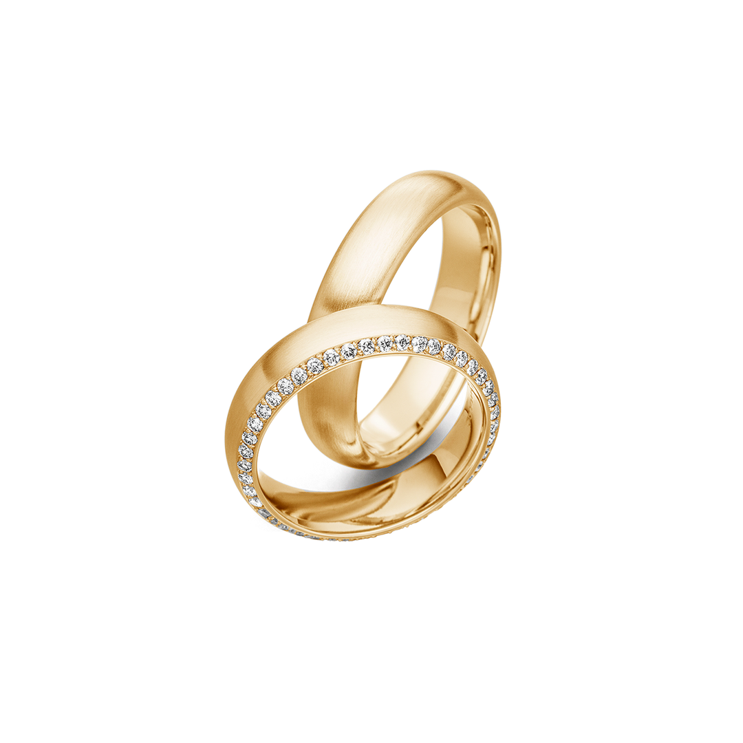 Henrich & Denzel - Trauringe Brillante – R5835.01000, R5835.50000 – Roségold – Diamanten - Trauringe