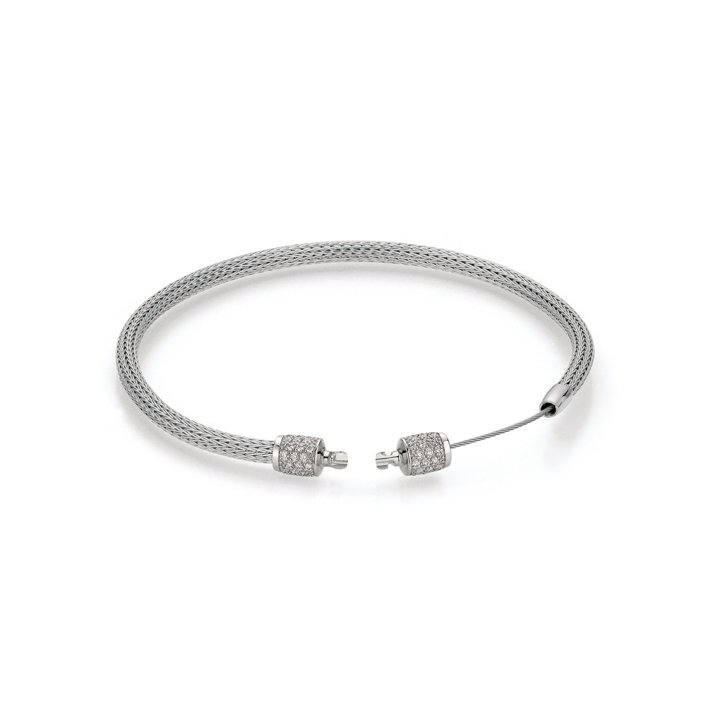 Flex Armband von Jörg Heinz aus der Flex+Mesh-Kollektion mit der Referenz HS06.A-3.0 750 1 00124 aus Weißgold mit Diamanten für Damen