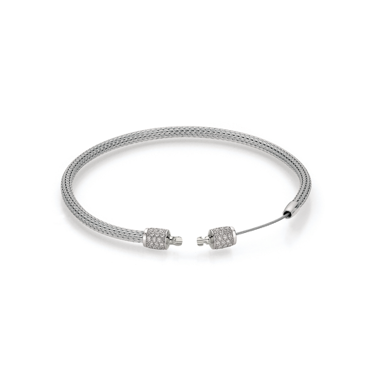 Flex Armband von Jörg Heinz aus der Flex+Mesh-Kollektion mit der Referenz HS06.A-3.0 750 1 00124 aus Weißgold mit Diamanten für Damen