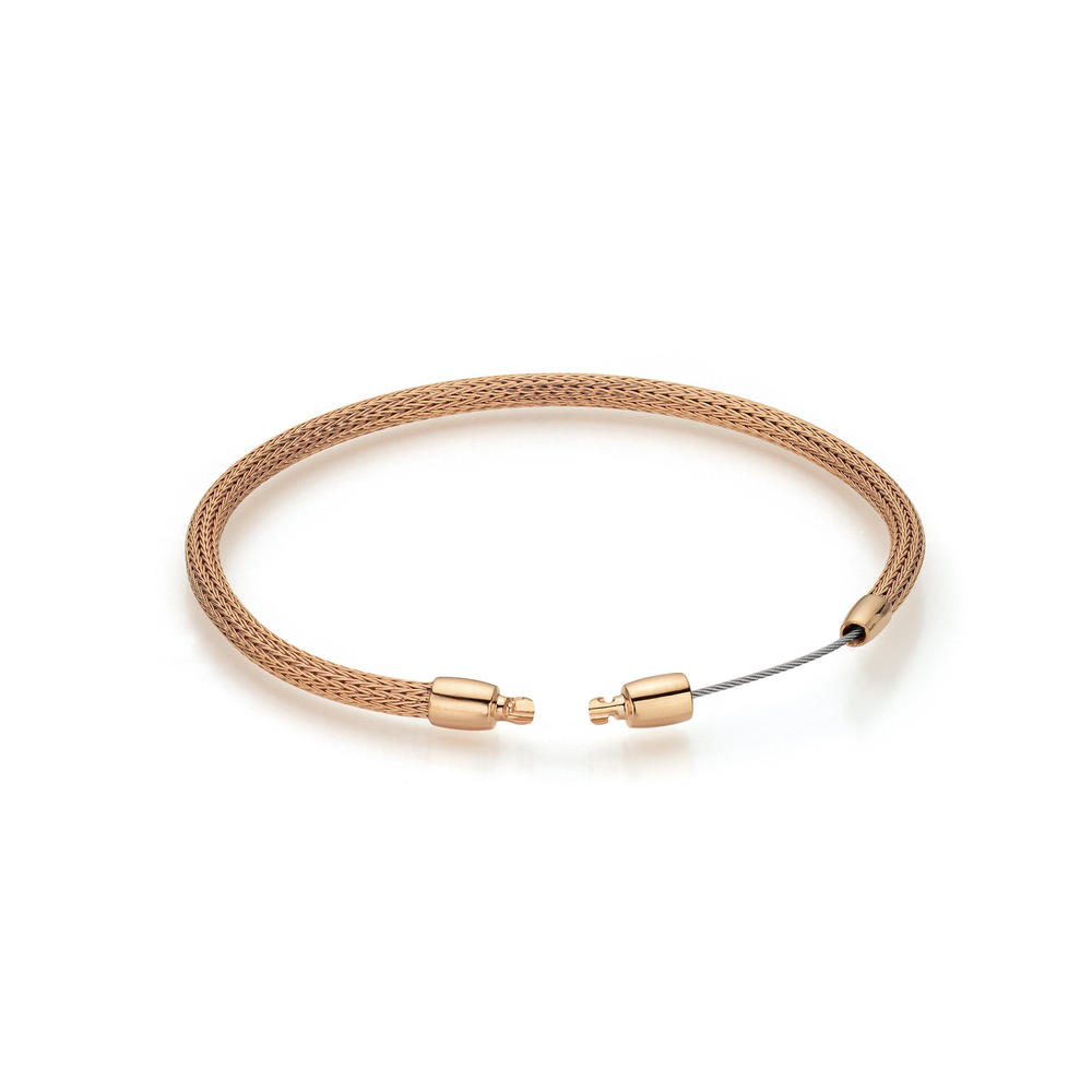 as Flex Armband von Jörg Heinz aus der Flex+Mesh-Kollektion mit der Referenz HS06.A-3.0 750 4 00000 aus Roségold Flexible