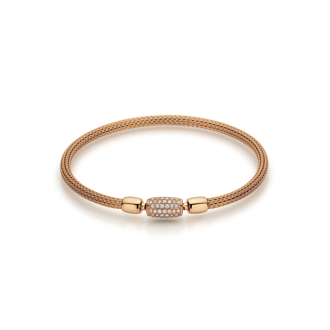 as Flex Armband von Jörg Heinz aus der Flex+Mesh-Kollektion mit der Referenz HS06.A-3.0 750 4 00000 aus Roségold bei Juwelier Krebber in Mönchengladbach