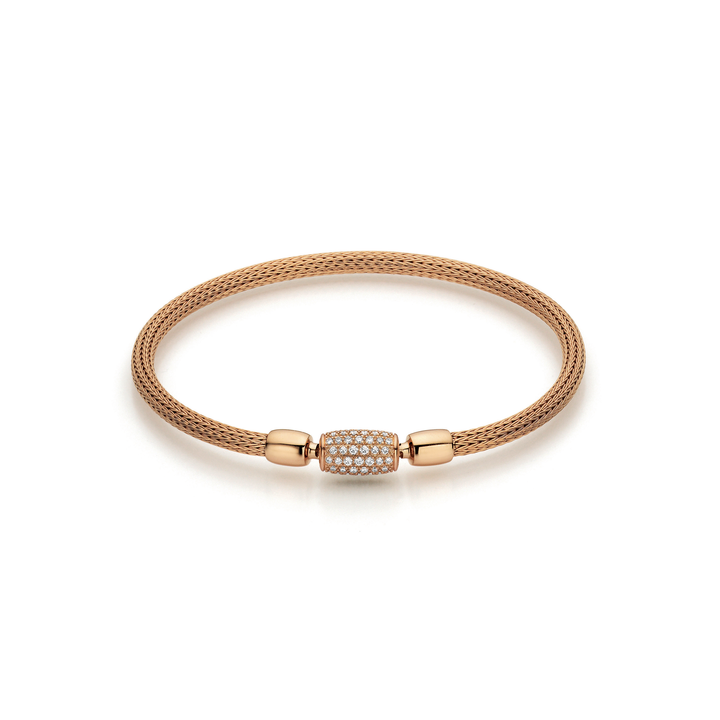 as Flex Armband von Jörg Heinz aus der Flex+Mesh-Kollektion mit der Referenz HS06.A-3.0 750 4 00000 aus Roségold bei Juwelier Krebber in Mönchengladbach