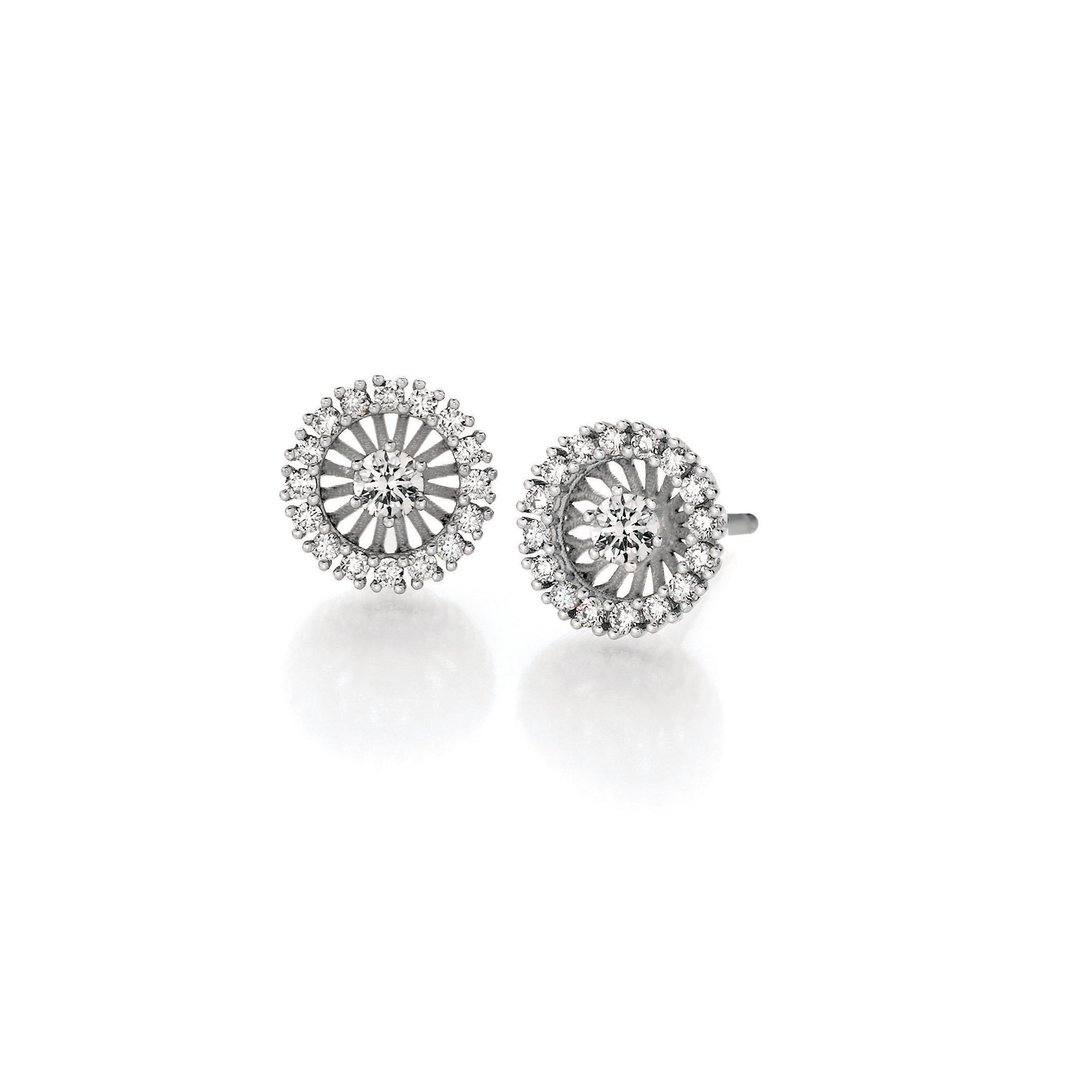 Jörg Heinz Swing Boho Ohrstecker – SC02.1-3.0 750 1 00124 – Weißgold – Diamanten - Ohrstecker für Damen
