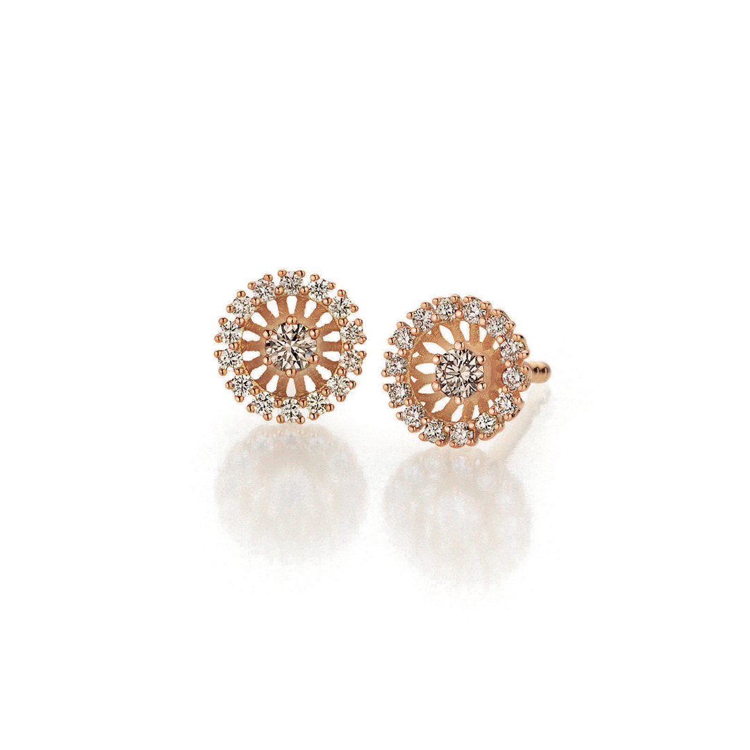 Jörg Heinz Swing Boho Ohrstecker – SC01.1-2.3 750 4 00130 – Roségold – Diamanten - Damenring