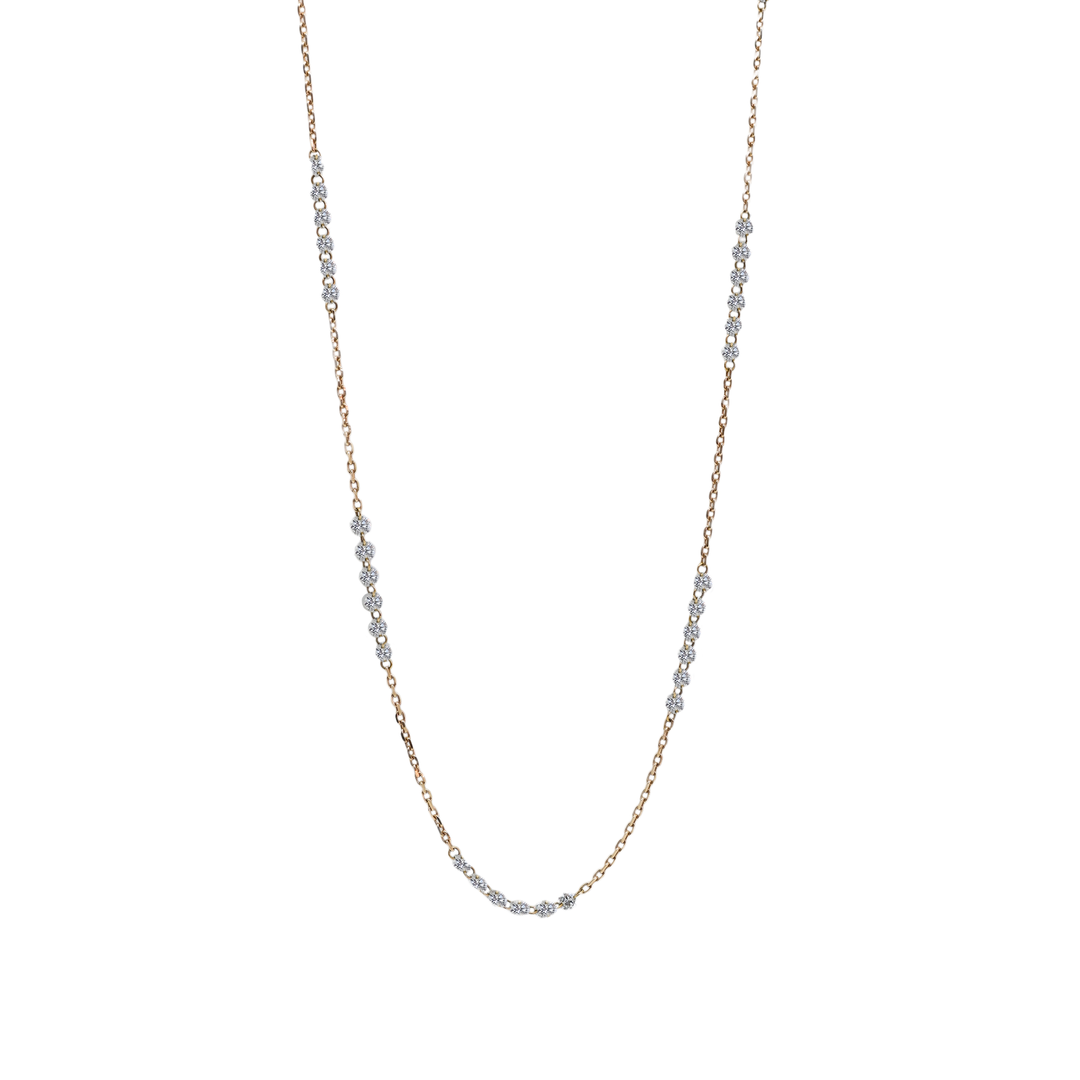 Krebber - Halskette Herz - 000-4758NS 4ER RG - Roségold - Diamanten - Halskette für Damen