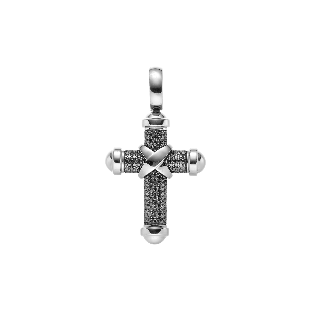 Kreuz Anhänger von Leo Wittwer aus der Crosses-Kollektion mit der Referenz 21-1003473 aus Weißgold mit Diamanten