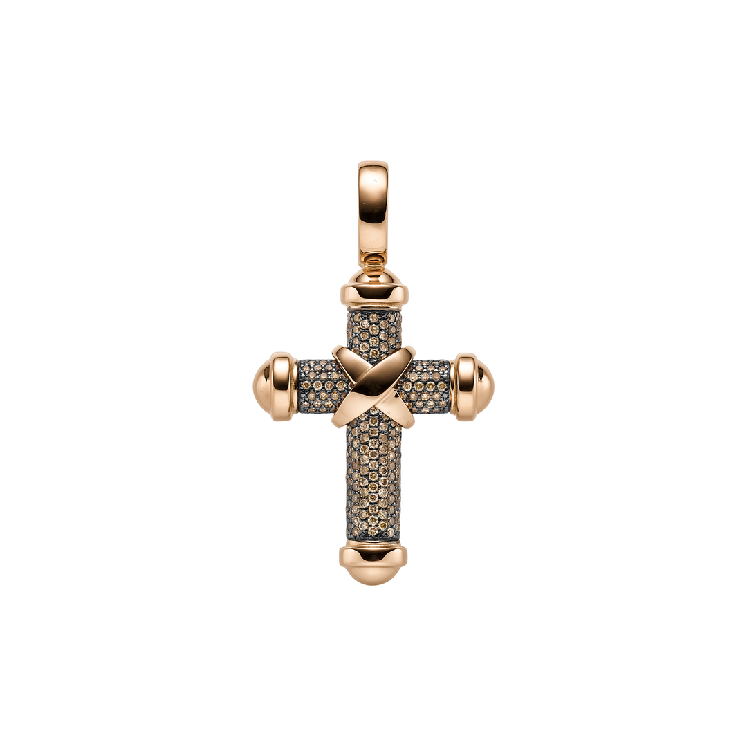 Kreuz Anhänger von Leo Wittwer aus der Crosses-Kollektion mit der Referenz 21-1003473 aus Roségold mit Diamanten