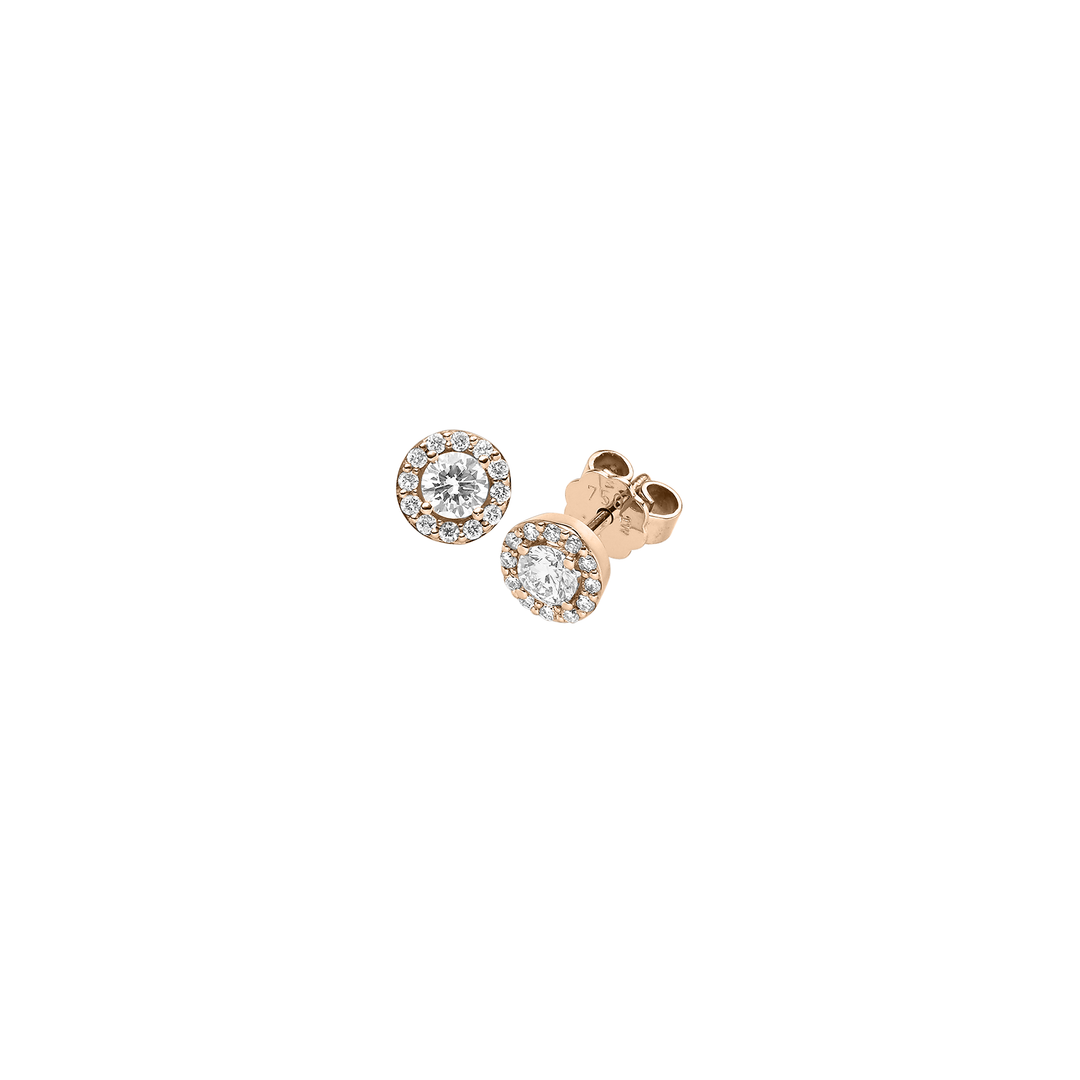 Ohrschmuck von Leo Wittwer aus der Candlelight-Kollektion mit der Referenz 41-0918073-1030 aus Roségold mit Diamanten