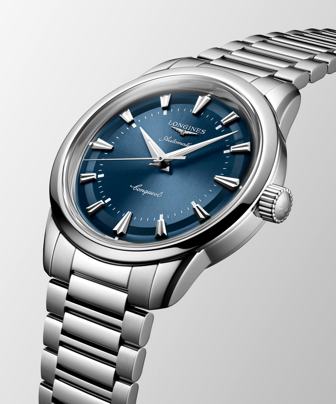 Longines - Conquest Heritage - L1.649.4.92.6 – Automatikwerk – blau - 38 mm - Herrenuhr aus Edelstahl