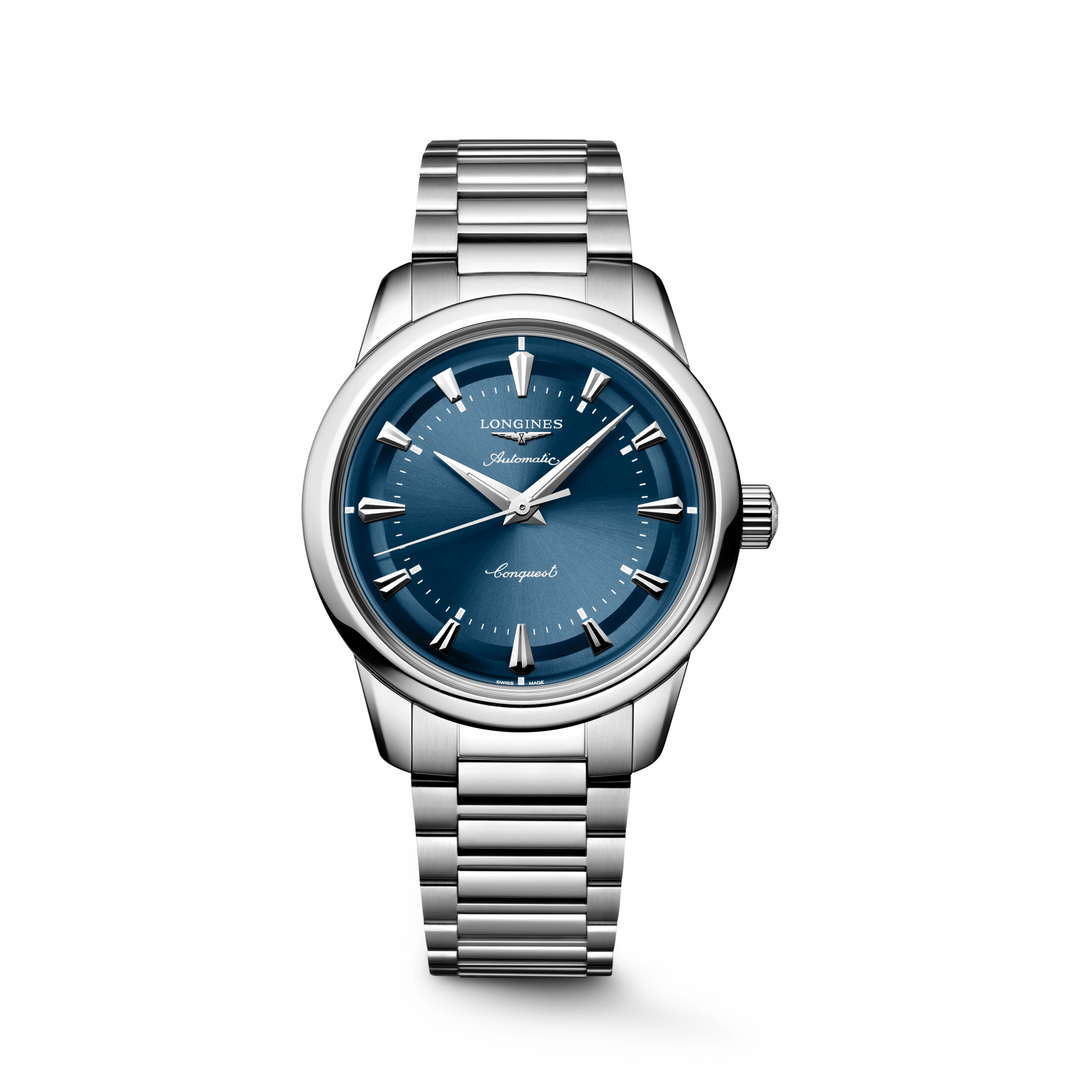 Longines - Conquest Heritage - L1.649.4.92.6 – Automatikwerk – blau - 38 mm - Herrenuhr