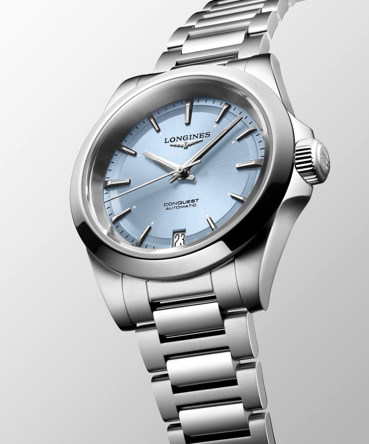 Longines Conquest - L3.430.4.92.6 – Automatikwerk – hellblau - 34 mm - Damenuhr